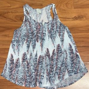 Ella Moss Feather Print Tank Top